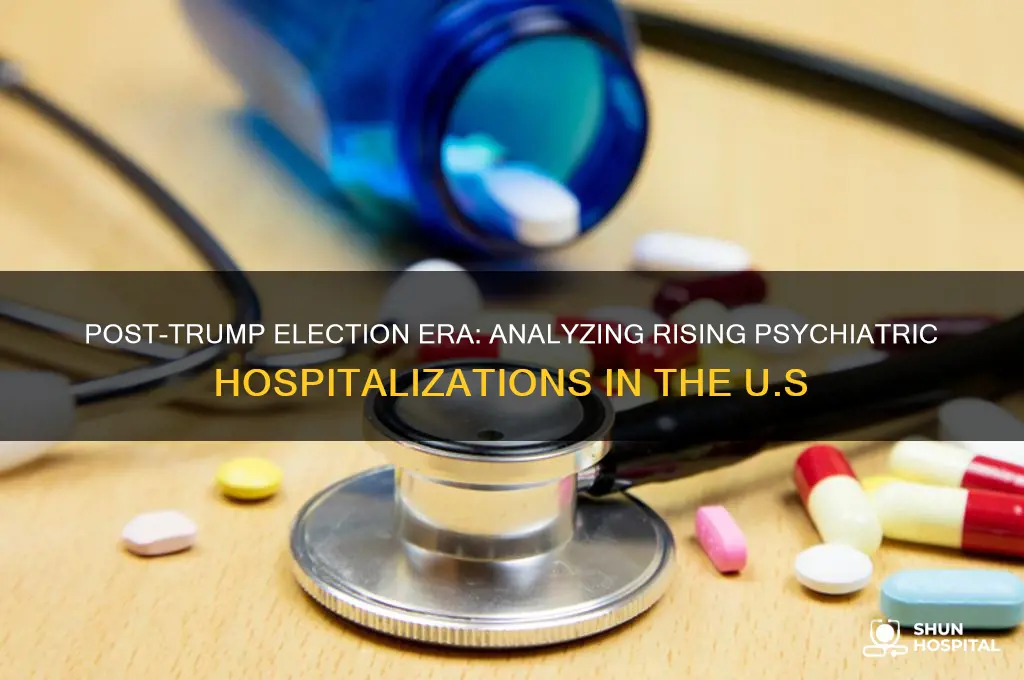 how many psychiatric hospitalizations occur after trump was elected