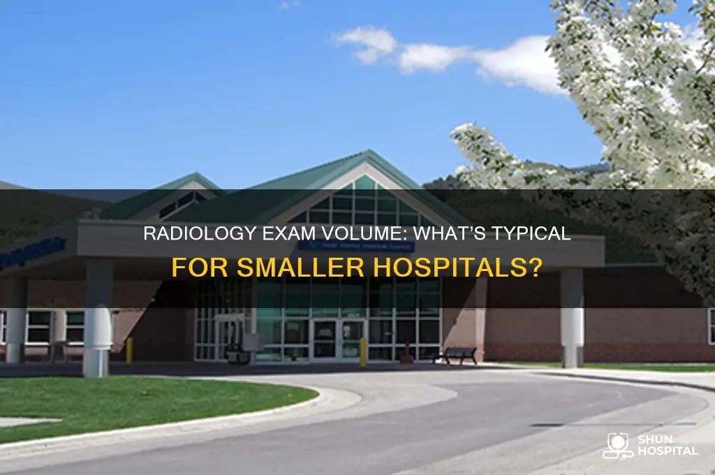 how many radiology exams does a smaller hospital usually do