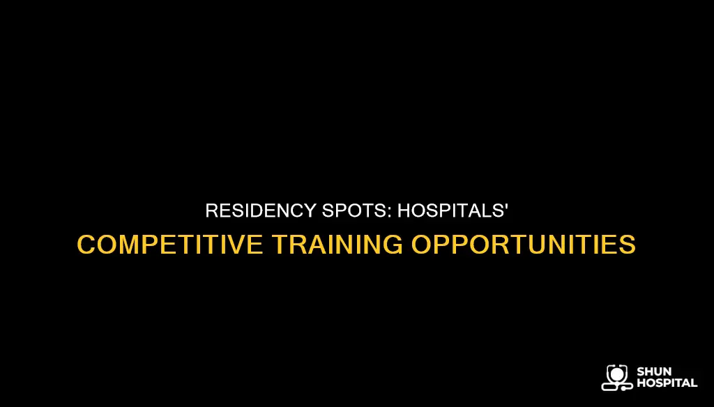 how many residency spots in a hospital