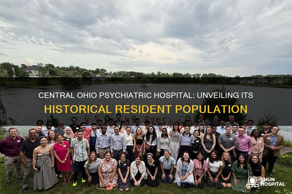 how many residents did the central ohio psychiatric hospital have