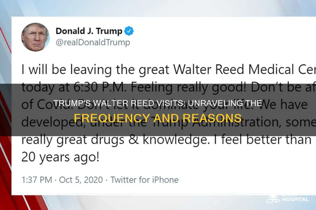how many times did trump visit walter reed hospital