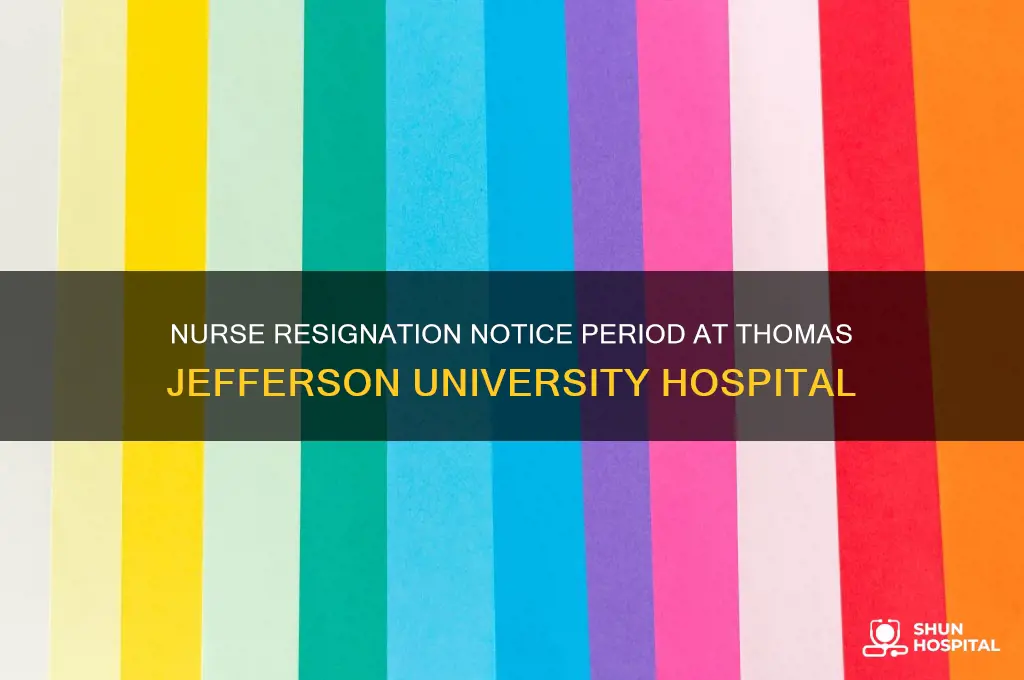 how many weeks notice nurse thomas jefferson university hospital