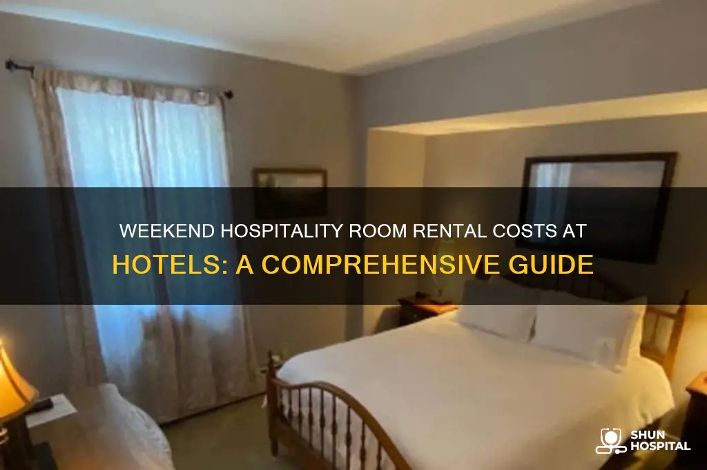 how mch to rent hospitality room at hotel for weekend