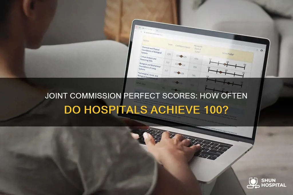 how often does a hospital receive a100 on joint commission