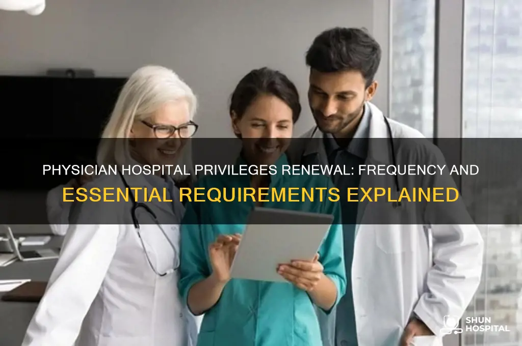 how often does a physician have to renew hospital privileges