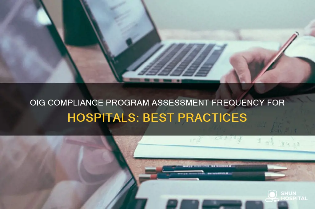 how often does oig recommend hospitals assess compliance programs