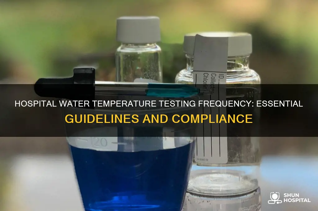how often is hospital required to test water temperature