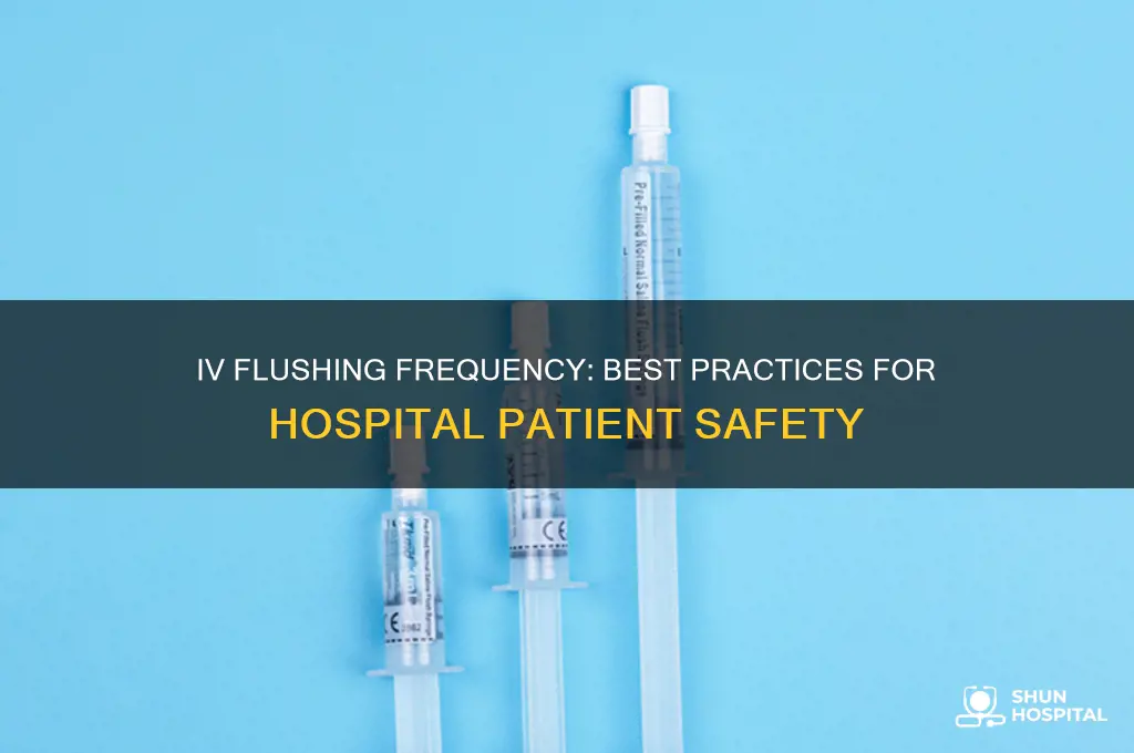 how often iv needs to be flushed in hospital setting