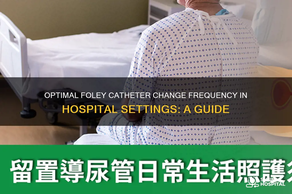 how often to change a foley catheter in hospital
