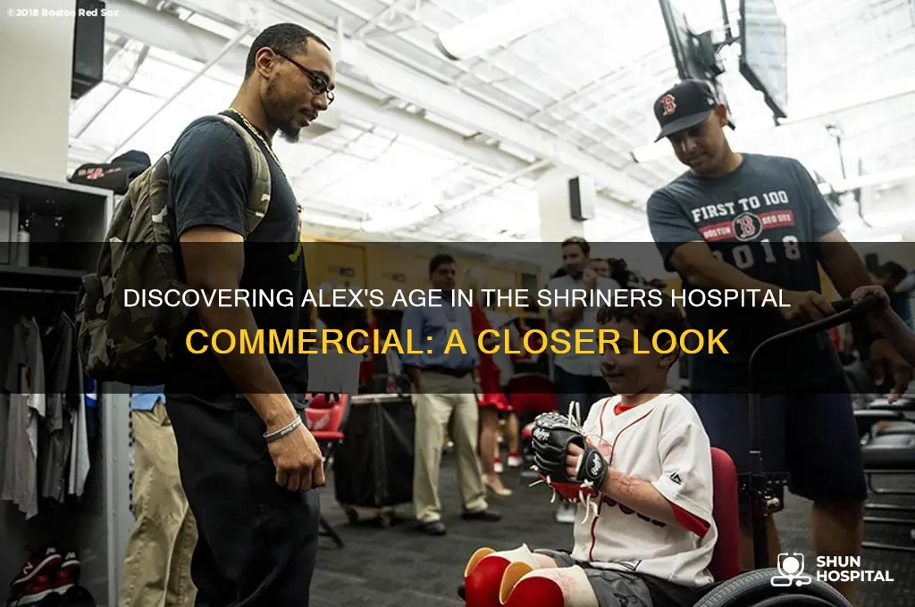 how old is alex from the shriners hospital commercila