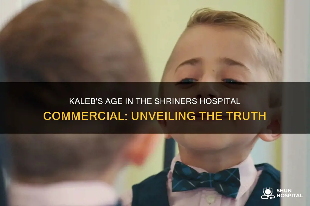 how old is kaleb from the shriners hospital commercial