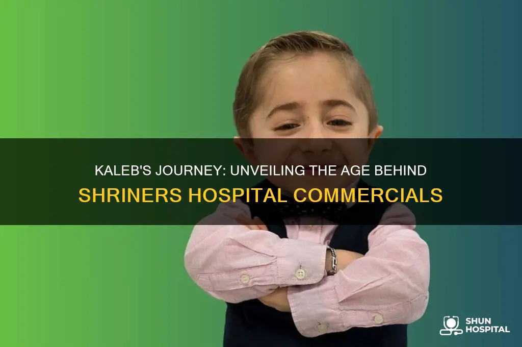 how old is kaleb from the shriners hospital commercials