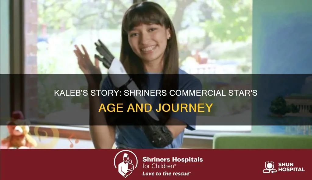 how old is kaleb shriners hospital commercial