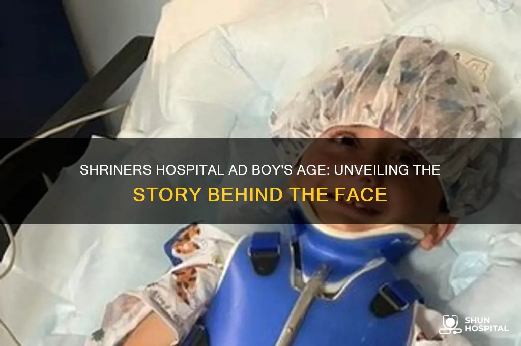 how old is the boy on the shriners hospital ad