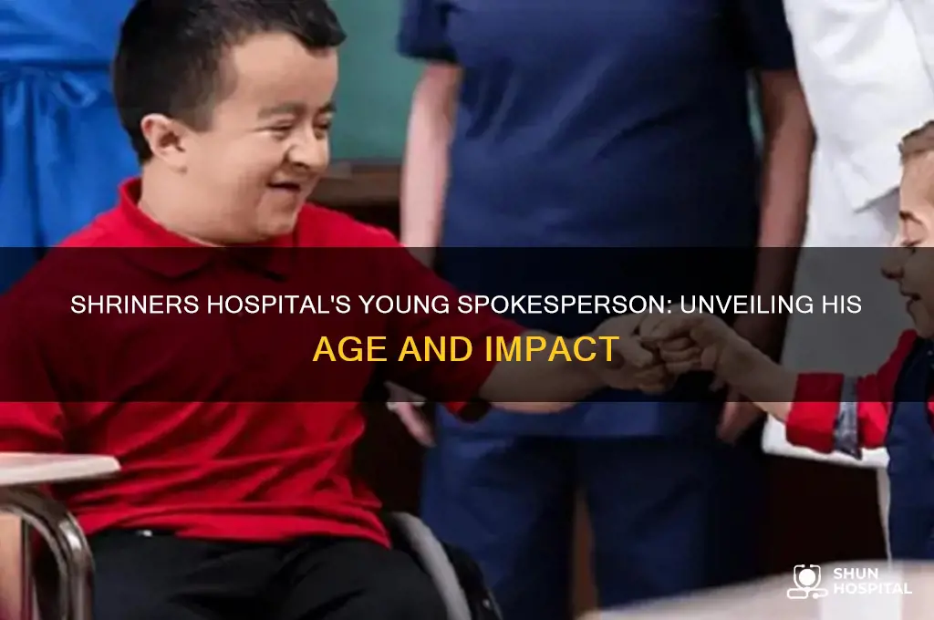 how old is the young man spokesperson for shriners hospital