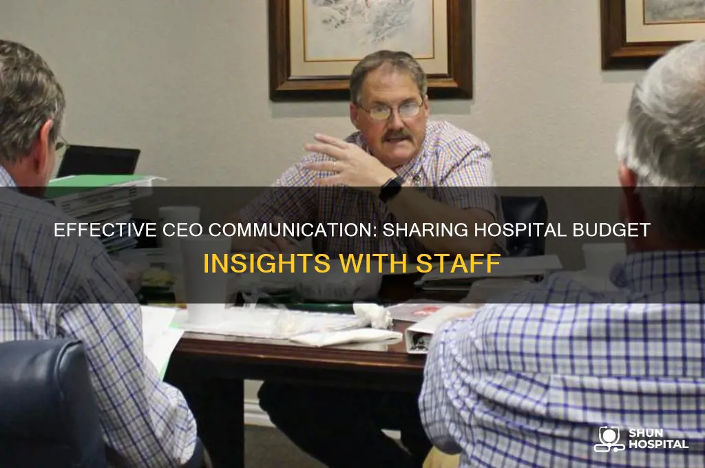 how should ceo tell hospital staff about hospitals buget