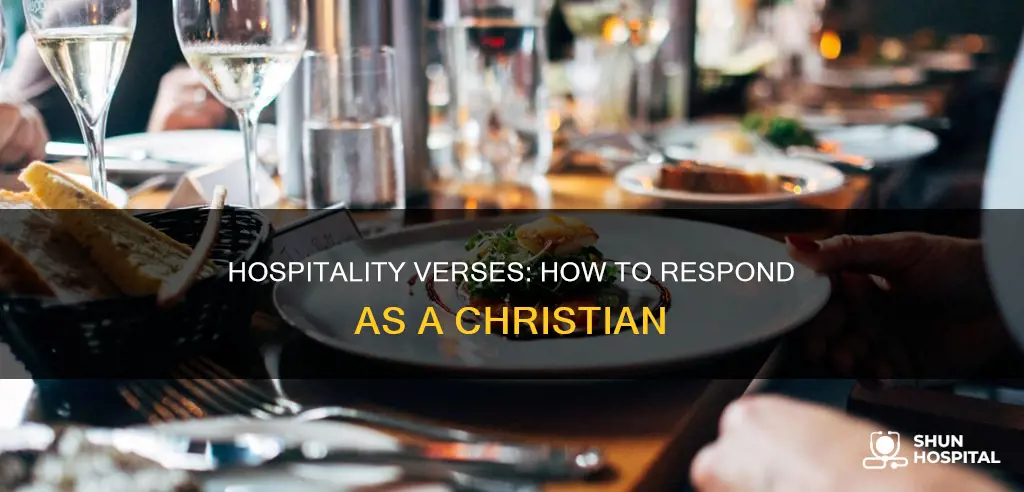 how should we respond to hospitality verses
