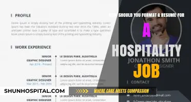 Crafting a Winning Resume for Hospitality Jobs: Essential Formatting Tips