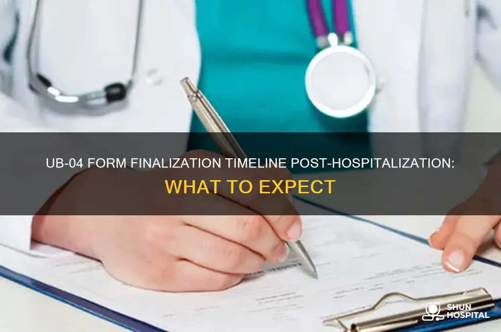 how soon after a hospitalization is a ub04 form finalized