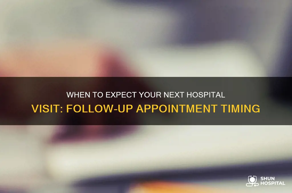 how soon is a follow up appointment in the hospital