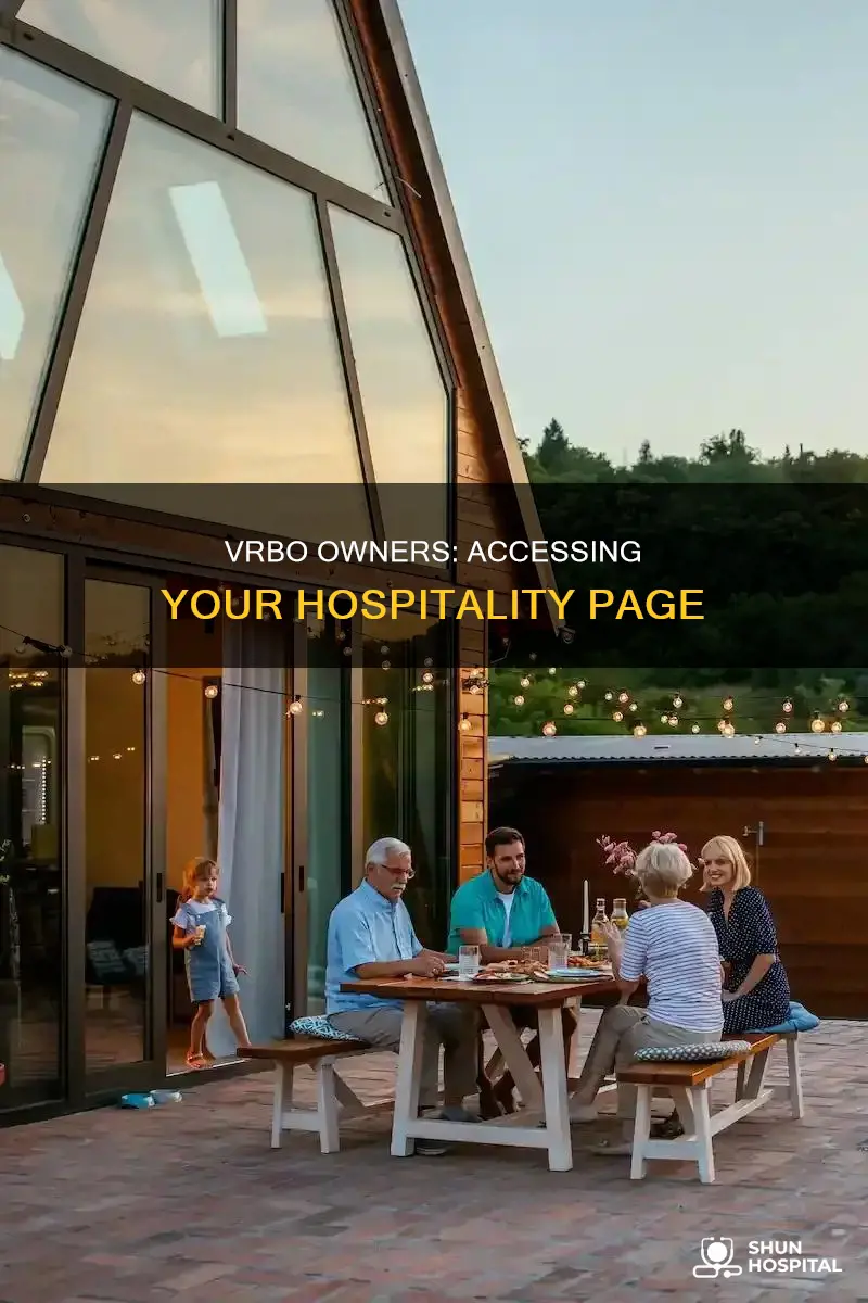 how to access hospitality page vrbo owners
