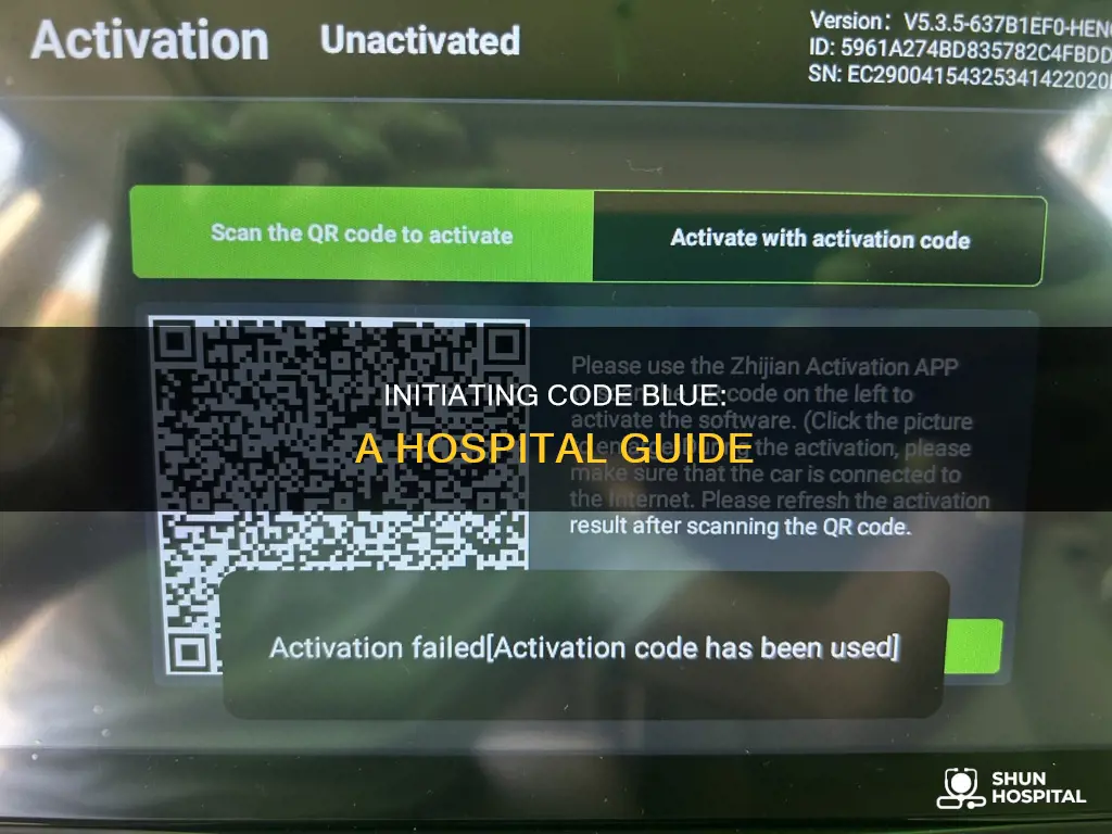 how to activate code blue in hospital