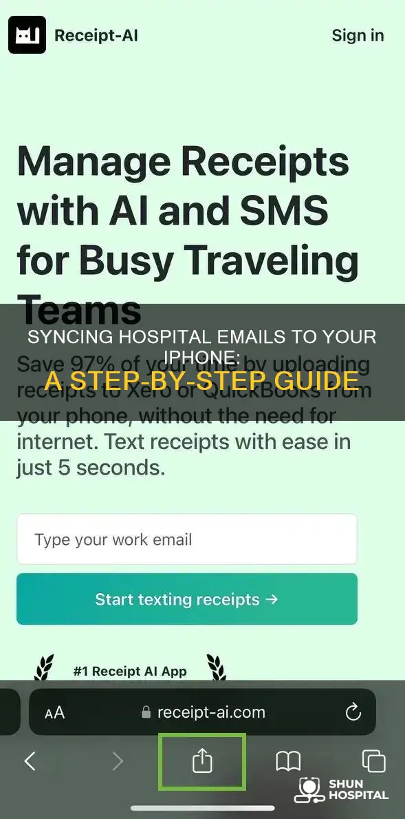 how to add hospital email to iphone