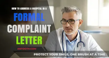 Crafting a Formal Complaint Letter: Addressing Hospital Issues Professionally