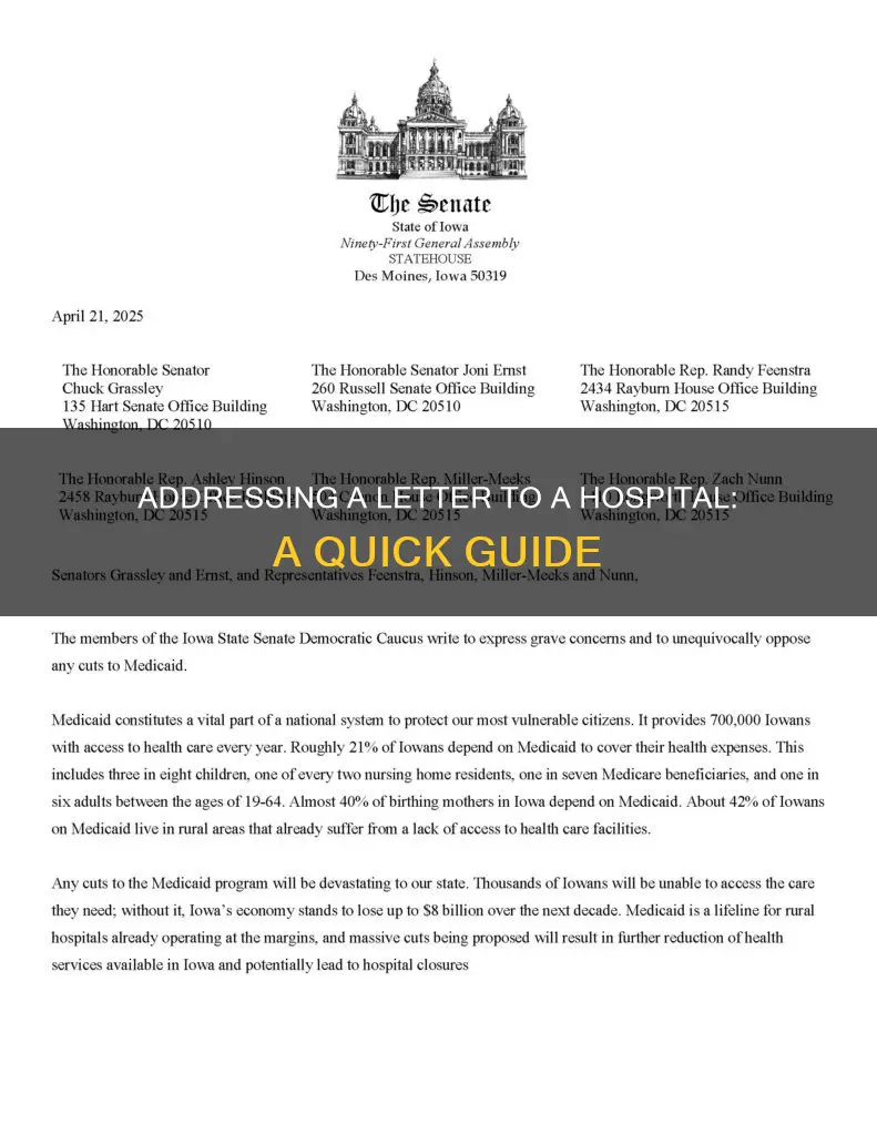 how to address a letter to hospital