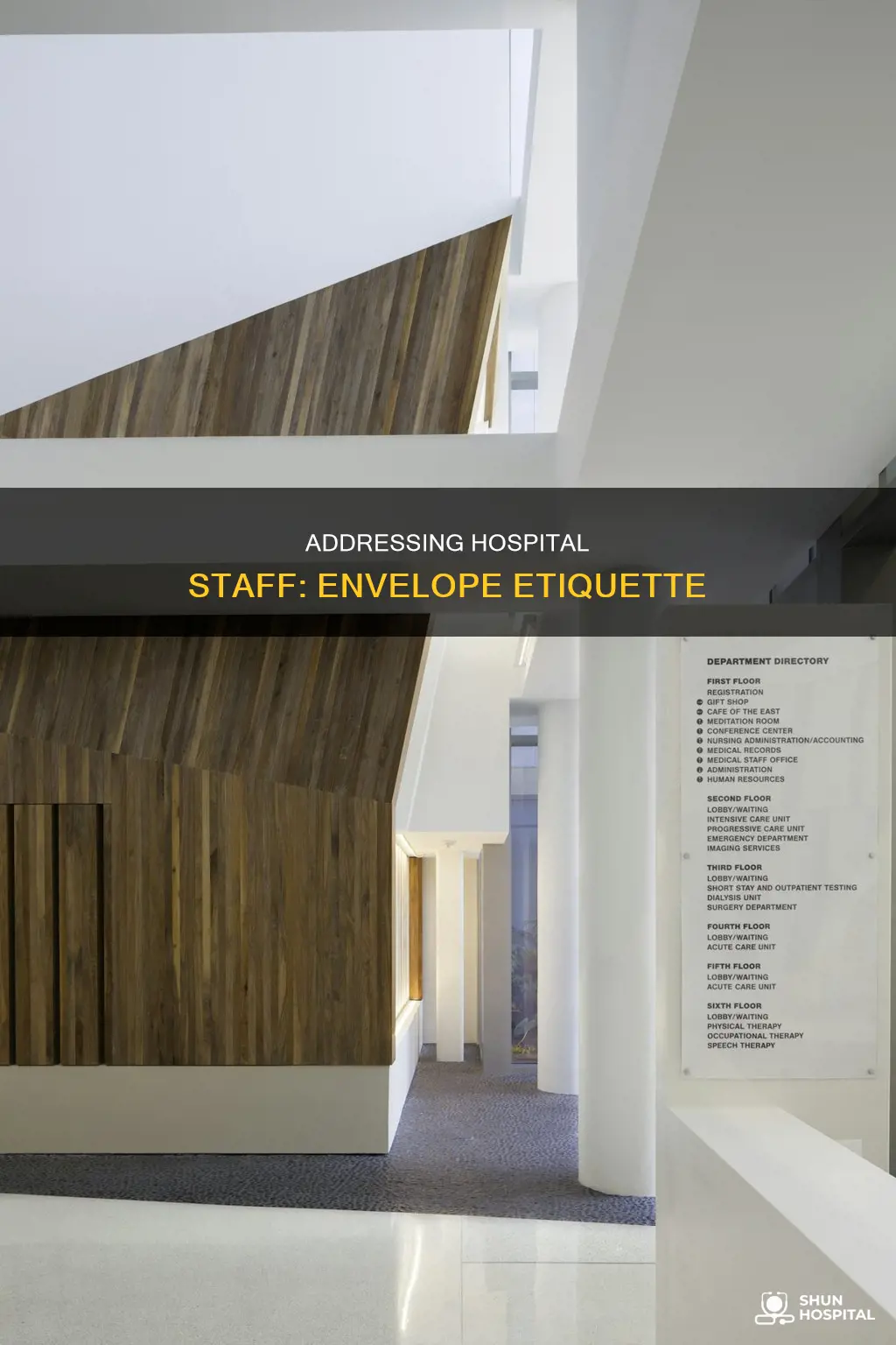 how to address envelope to hospital staff