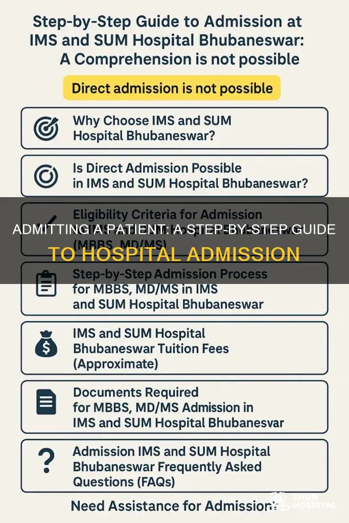 how to admit someone into the hospital
