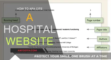 A Guide to APA Citation for Hospital Websites