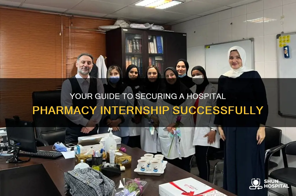 how to apply as a pharmacy intern at a hospital