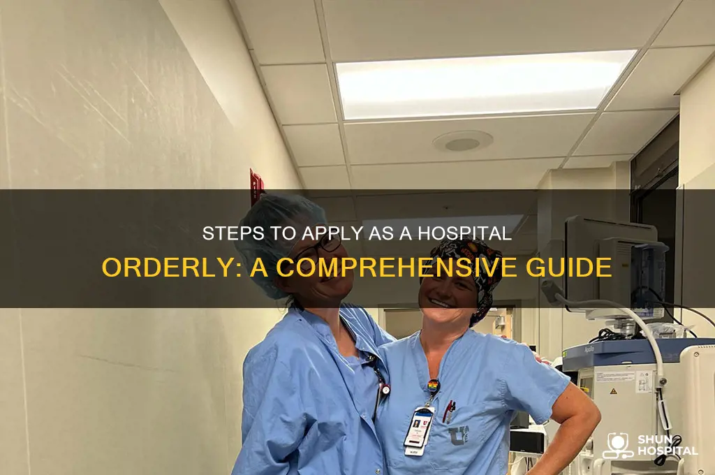 how to apply as an orderly at a hospital