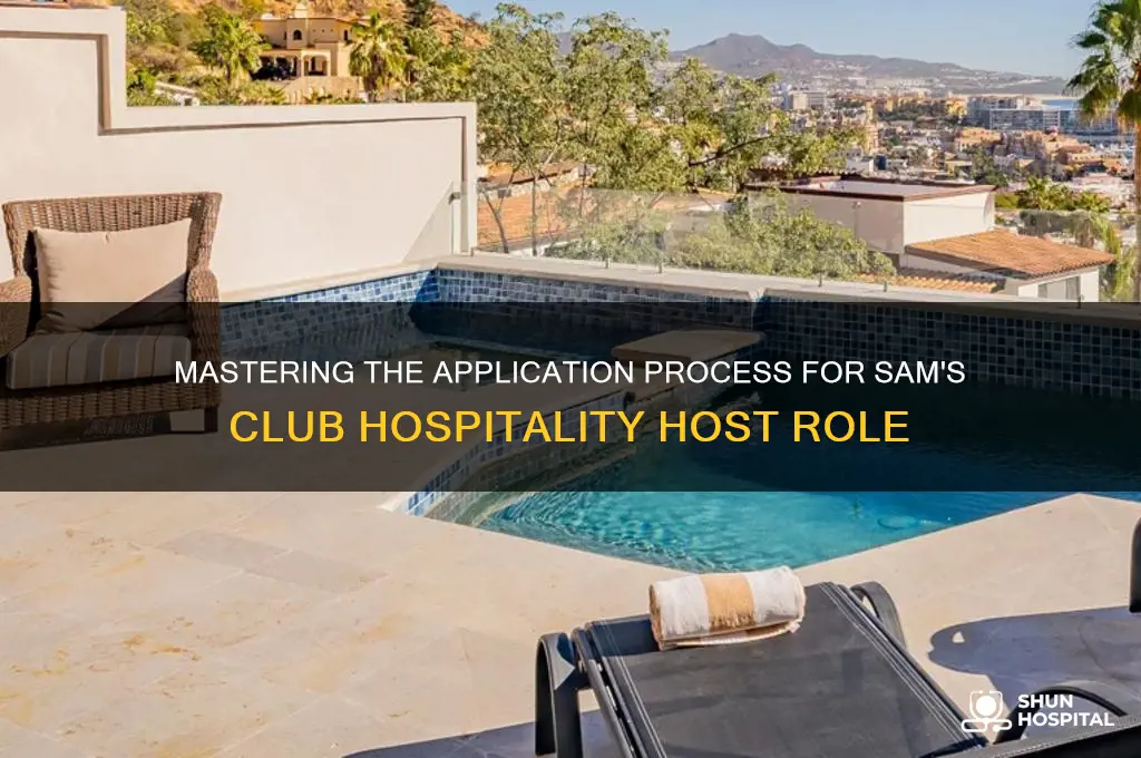 how to apply for hospitality host at sam