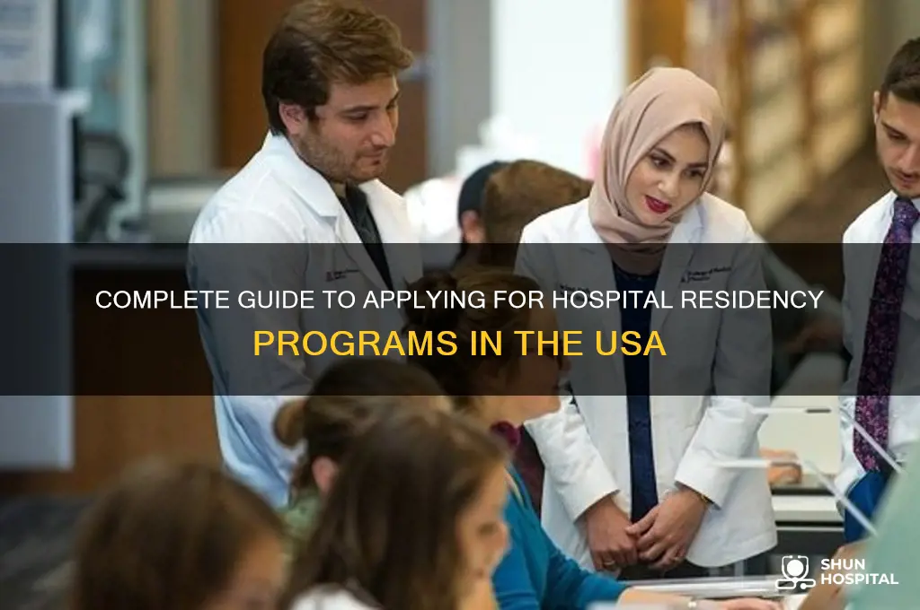 how to apply for residency at a hospital in usa