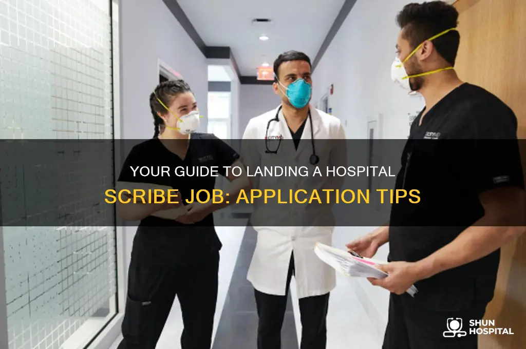 how to apply for scribe jobs at a hospital