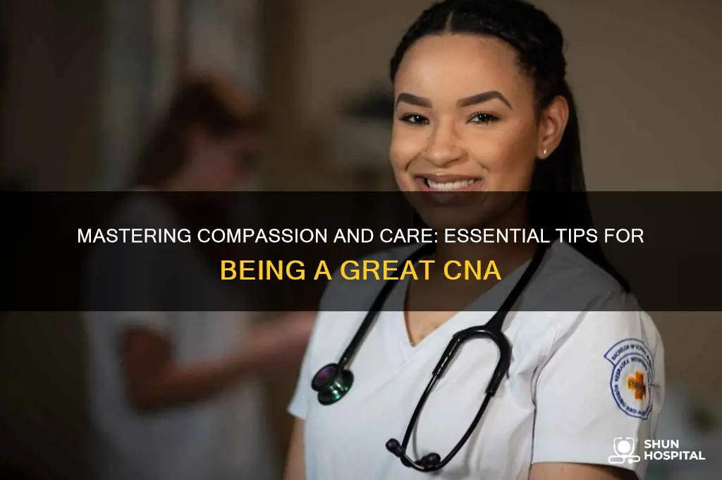 how to be a good cna in a hospital