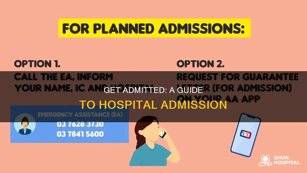 how to be admitted in the hospital