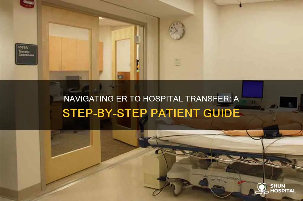 how to be transfered from emergancy room to a hospital
