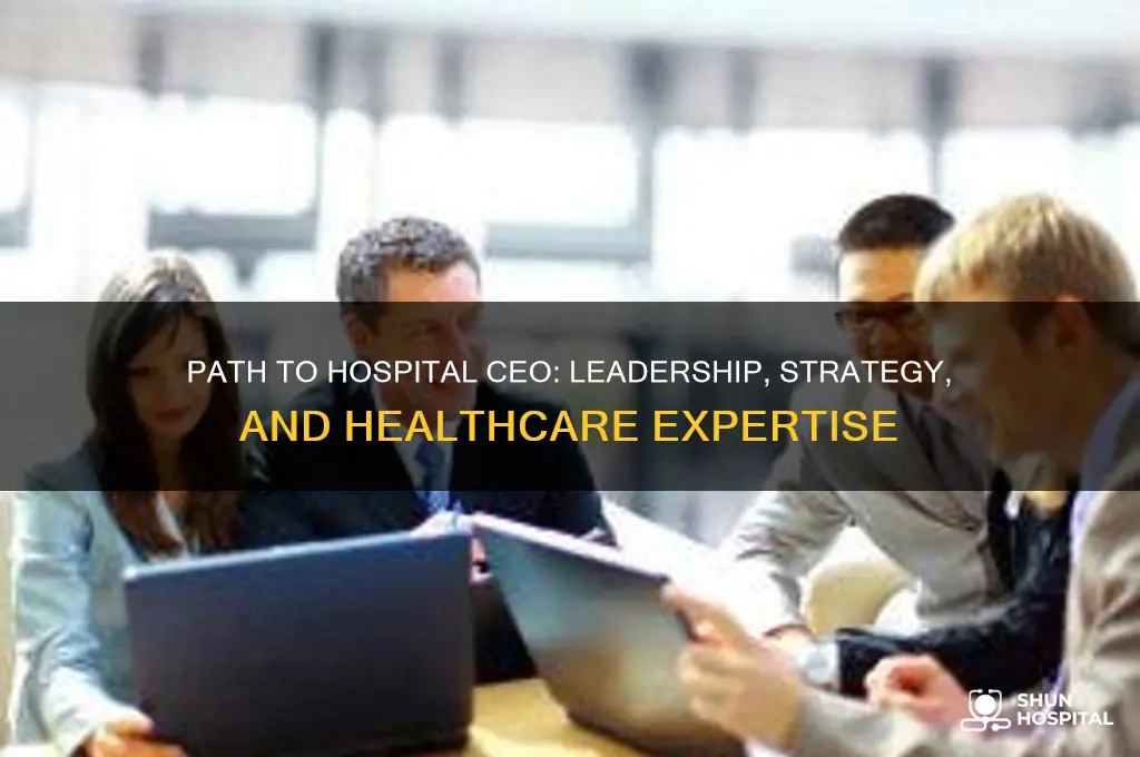 how to become hospital ceo