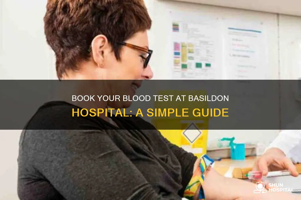how to book a blood test at basildon hospital