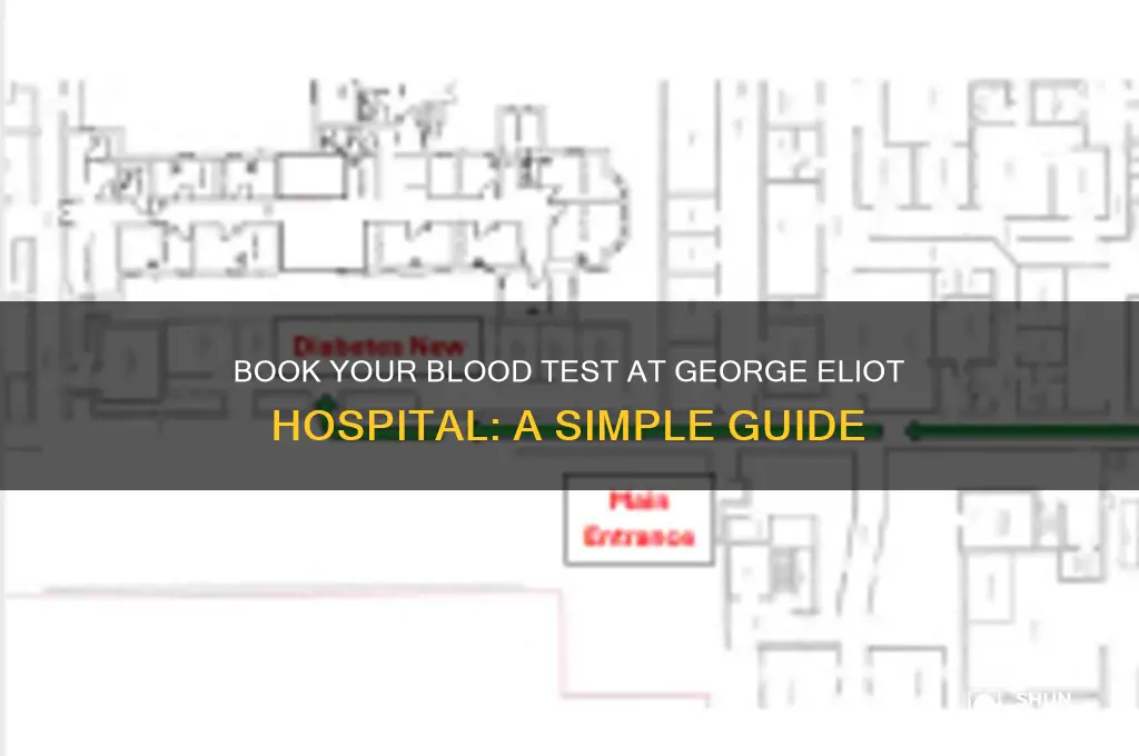 how to book a blood test at george eliot hospital