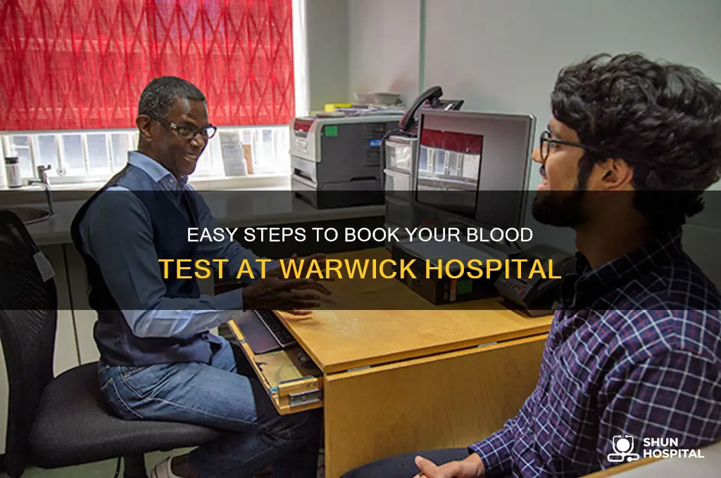 how to book a blood test at warwick hospital
