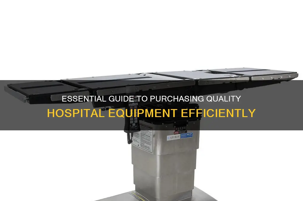 how to buy hospital equipment