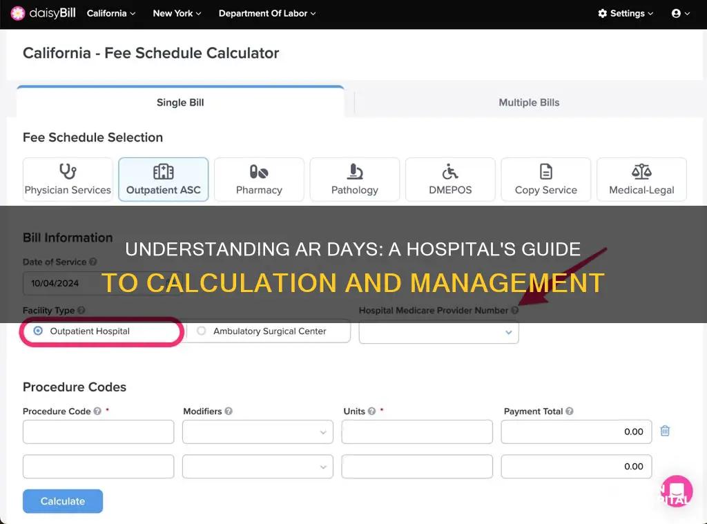 how to calculate ar days for hospitals
