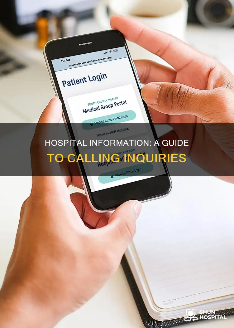 how to call a hospital for information