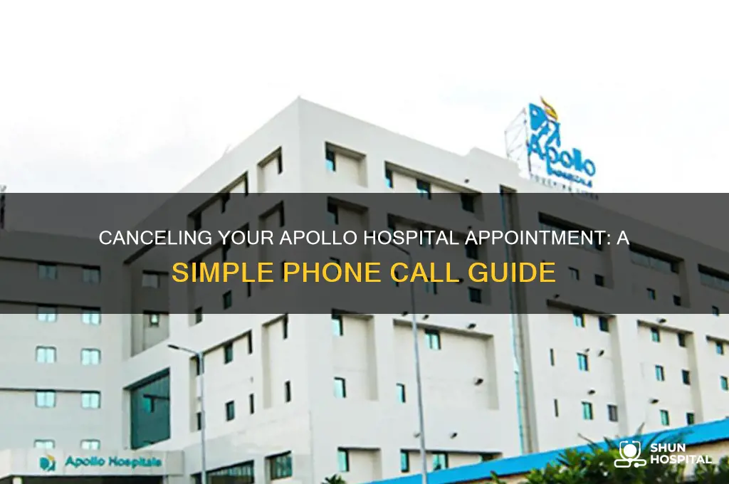 how to cancel an appointment by phone to appolo hospital