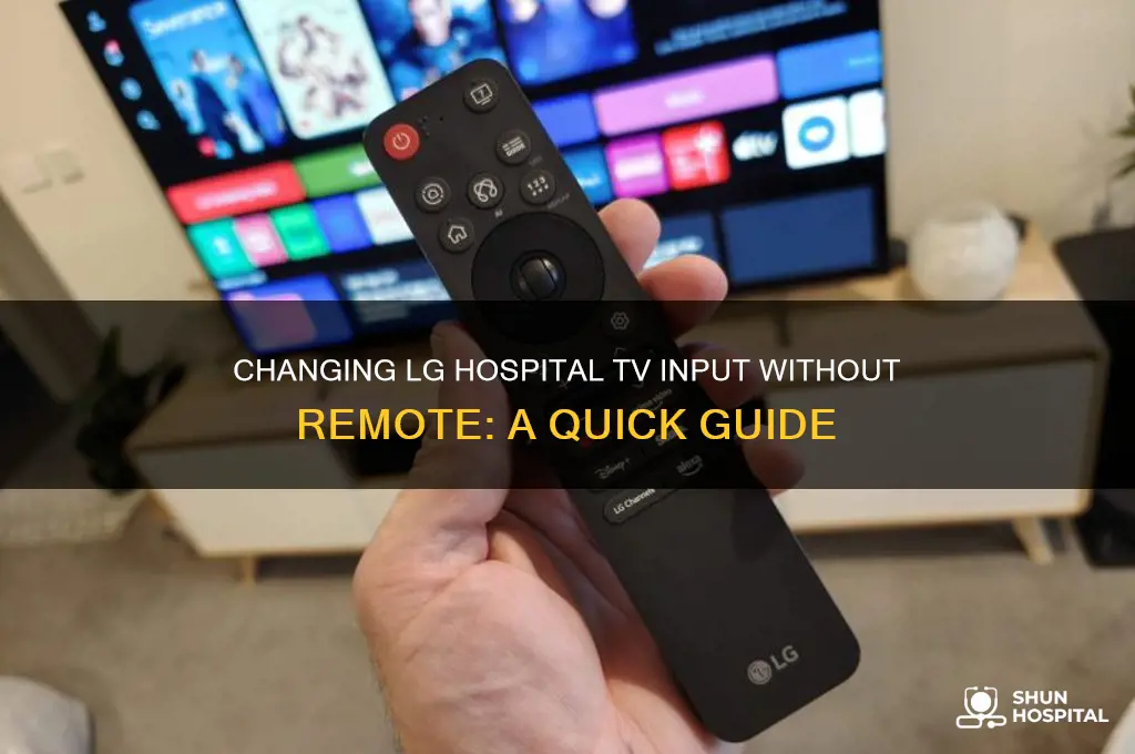 how to change input on lg hospital tv without remote