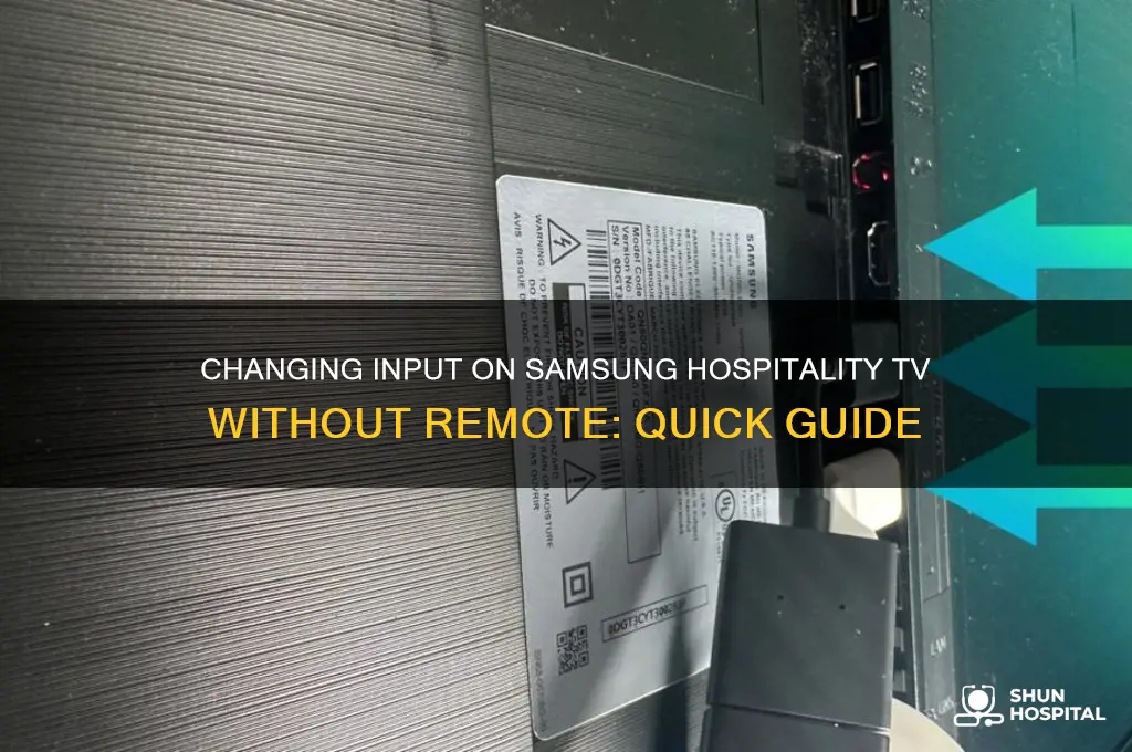 how to change input on samsung hospitality tv without remote